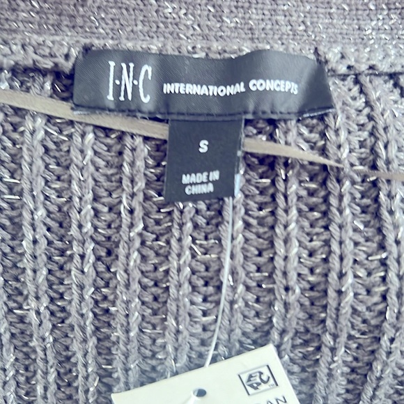 INC international concepts cardigan Gray Women's Sweater - Picture 8 of 9